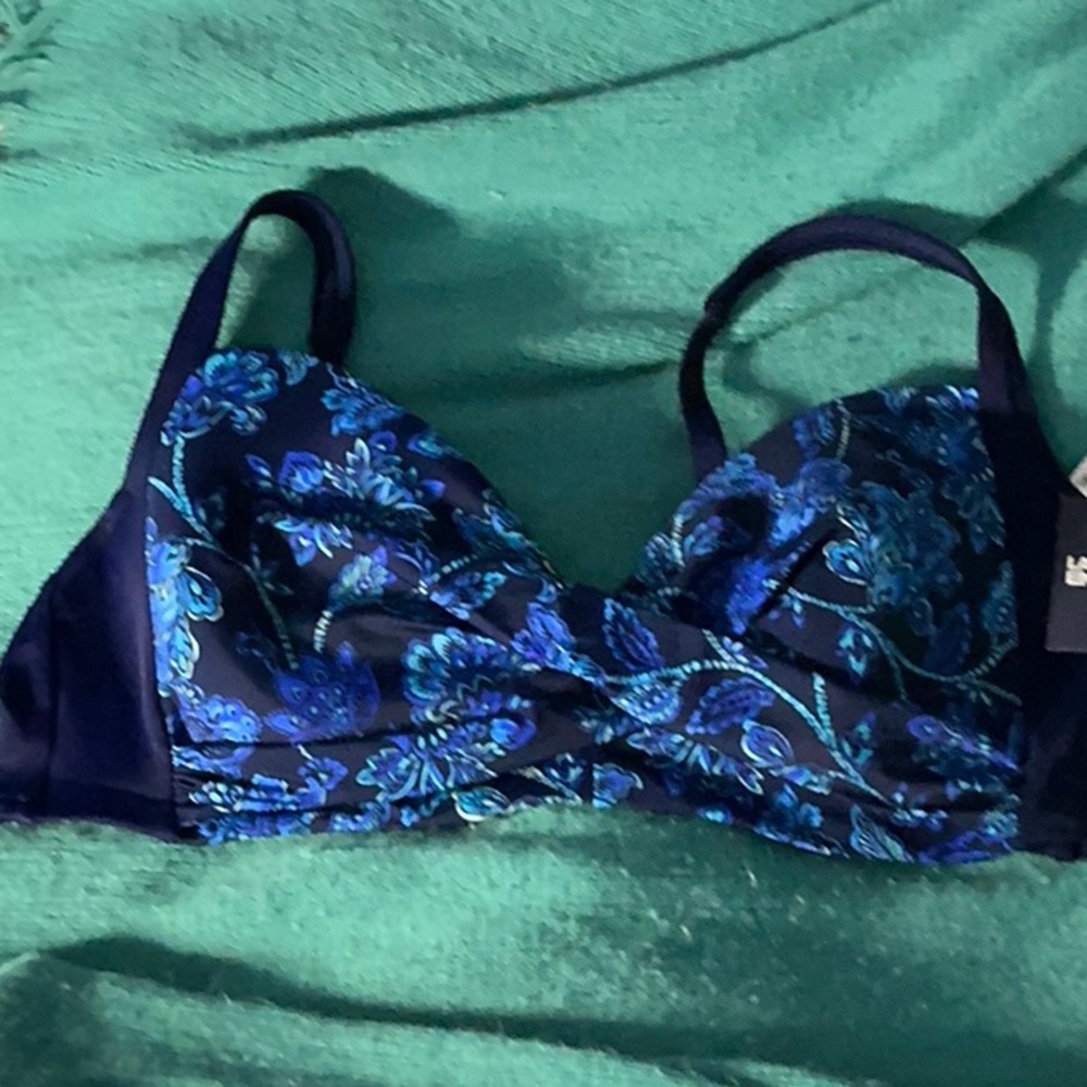 Lands' End Blue Comfort Bra Intimates